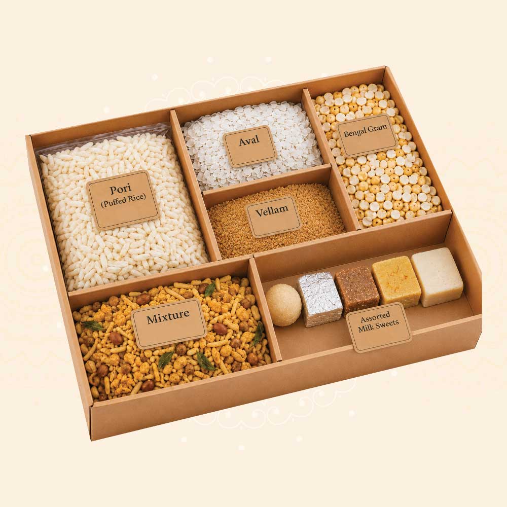 Ayudha Pooja Package 05 - Prasadam Box with Sweets and Mixture (475 g)