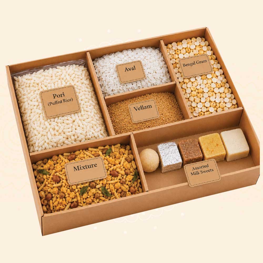 Ayudha Pooja Package 04 - Prasadam Box with Sweets and Mixture (375 g)