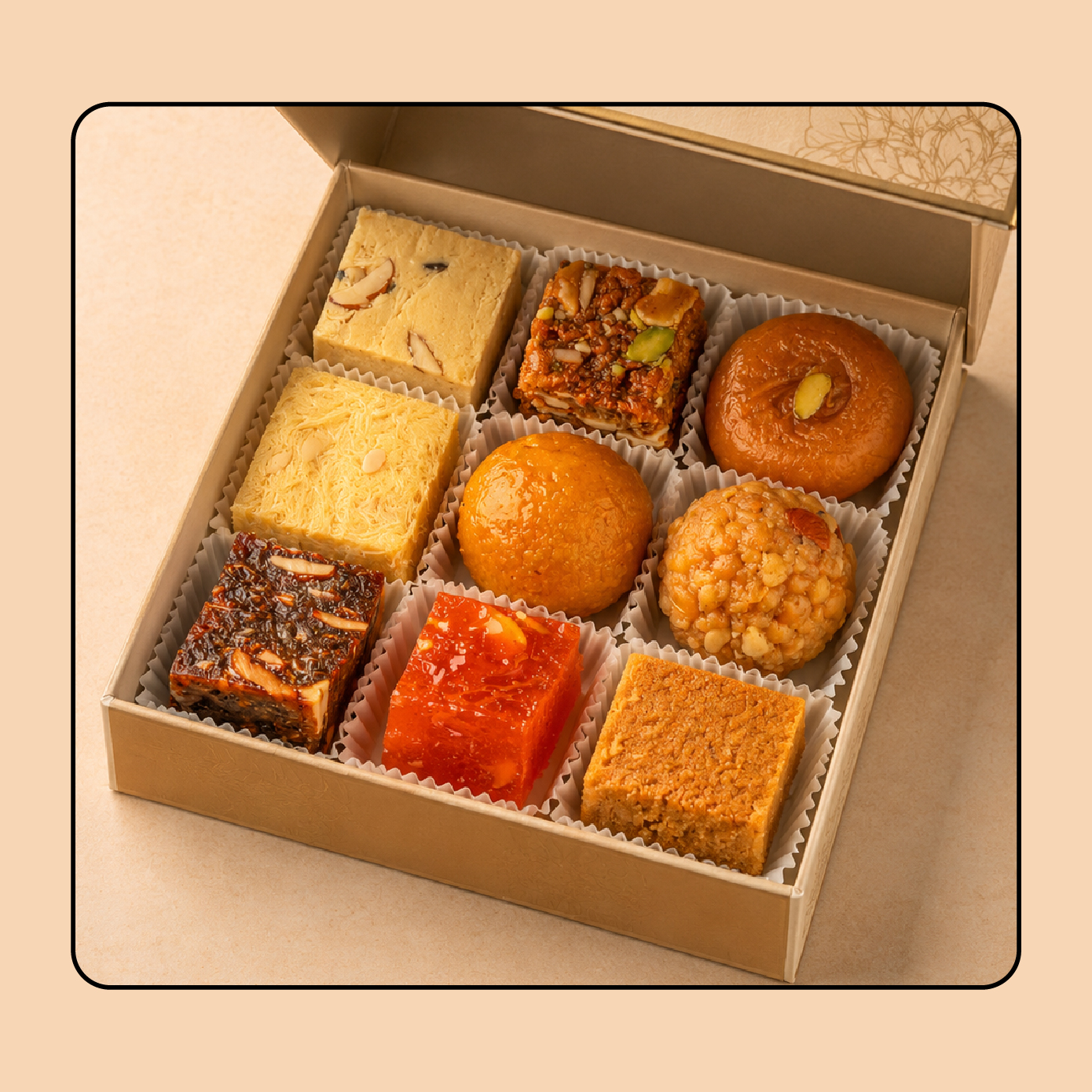 Gift Set-18.1: Assorted Ghee Sweets A2B – 1/2 KG